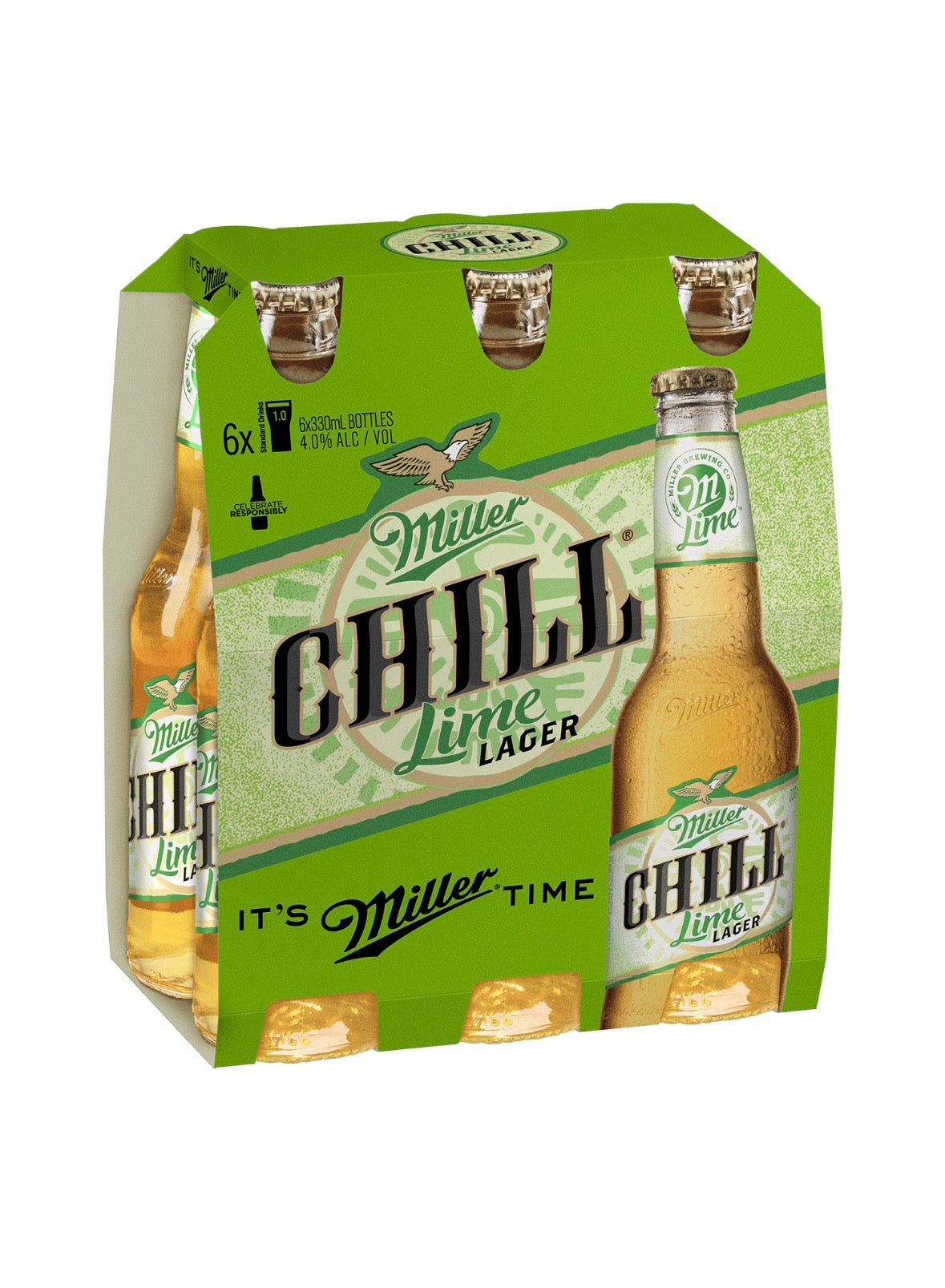 Miller Chill With Lime Lager Bottles 330mL