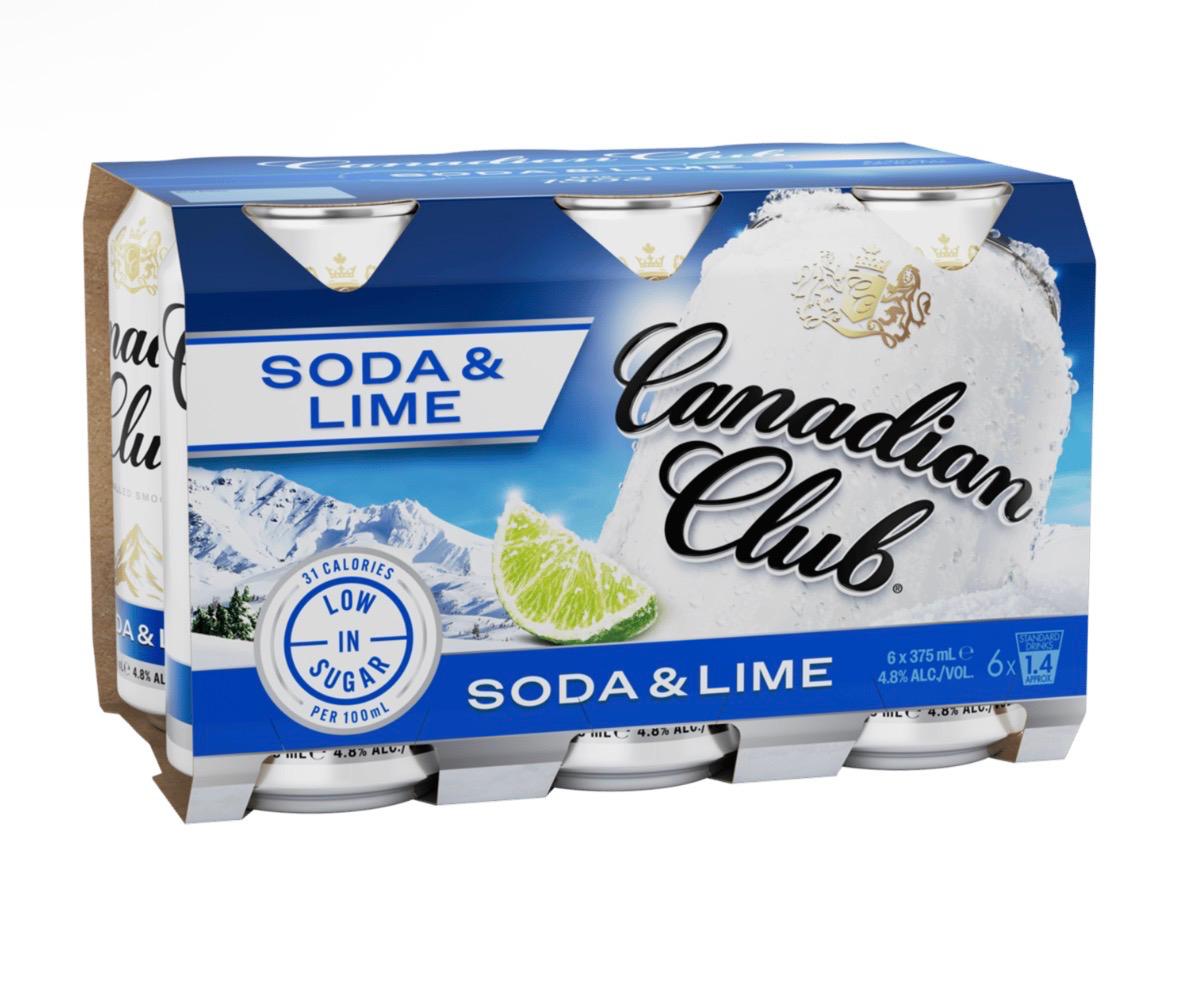 Canadian Club Soda & Lime 375mL