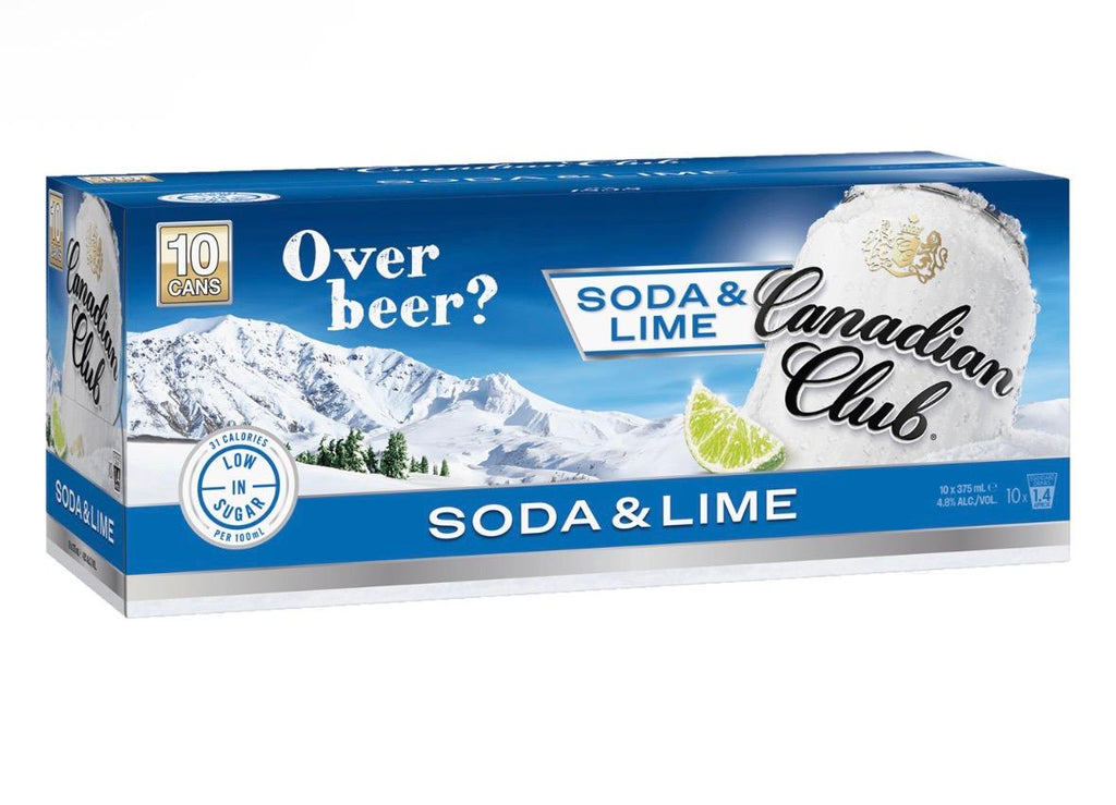 Canadian Club Soda & Lime 375mL